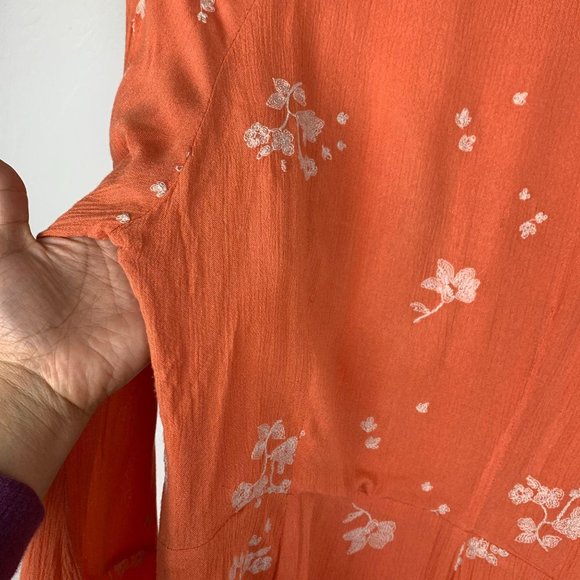 Free People Jasmine Embroidered Bell Sleeve Mini - Picture 7 of 8